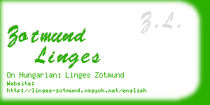 zotmund linges business card